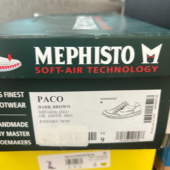 Mephisto Waino Leather Derby Shoes Lace Up Dark Brown Men 9 Tried On Comfort - Picture 10 of 10